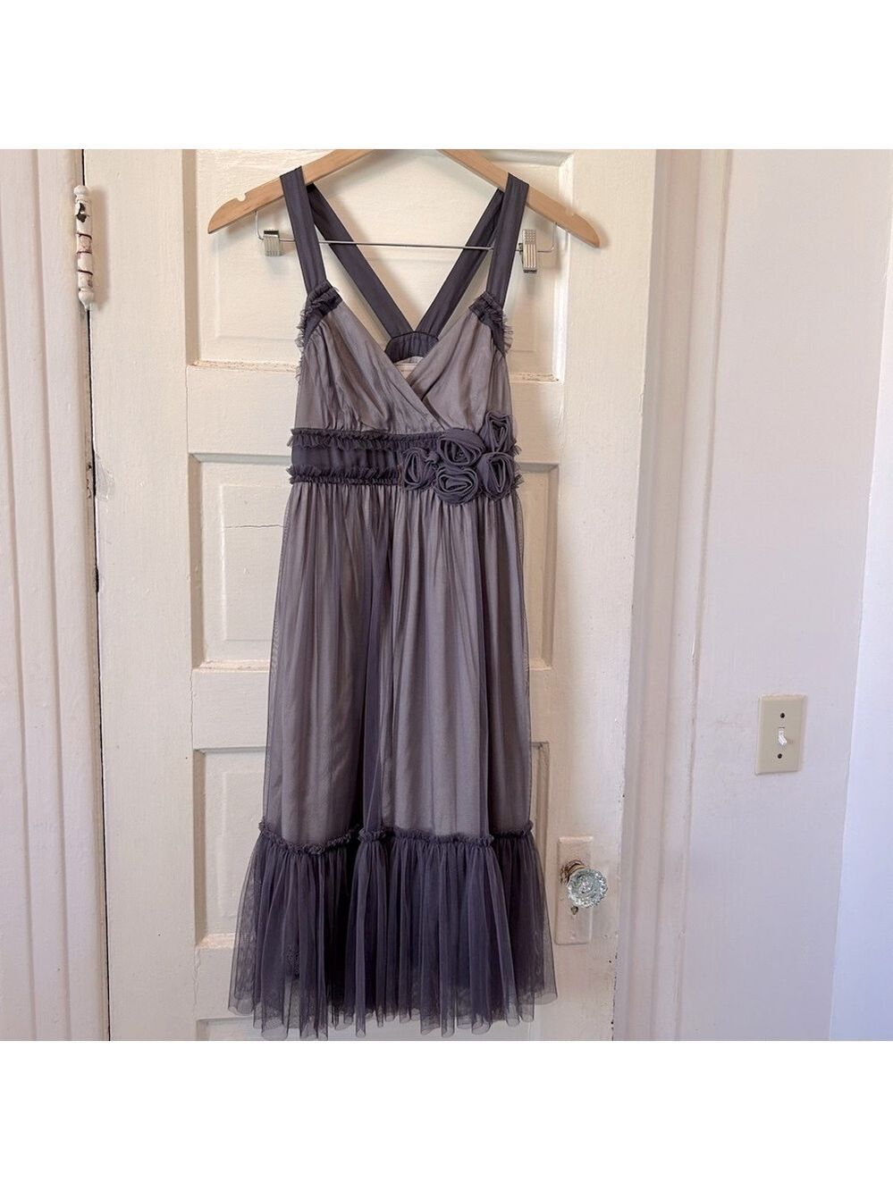 Anthropologie Moulinette Souers Spirited Away Sleeveless Dress Sz 0 Nylon Silk
